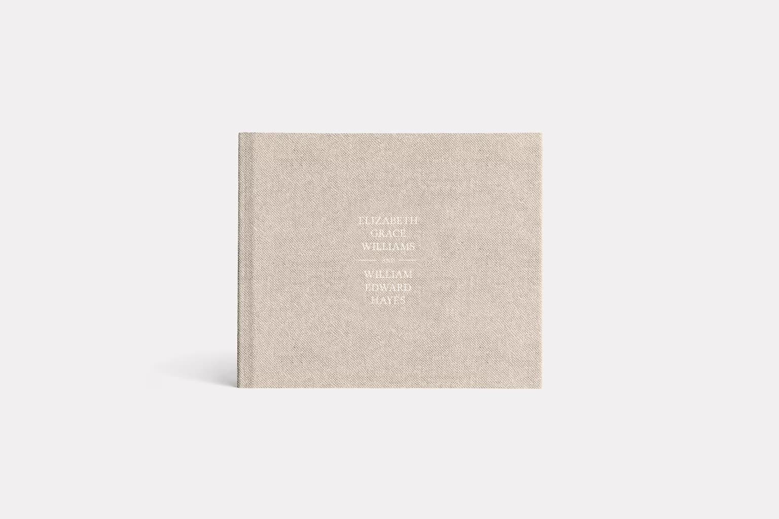 Linen hardcover wedding album
