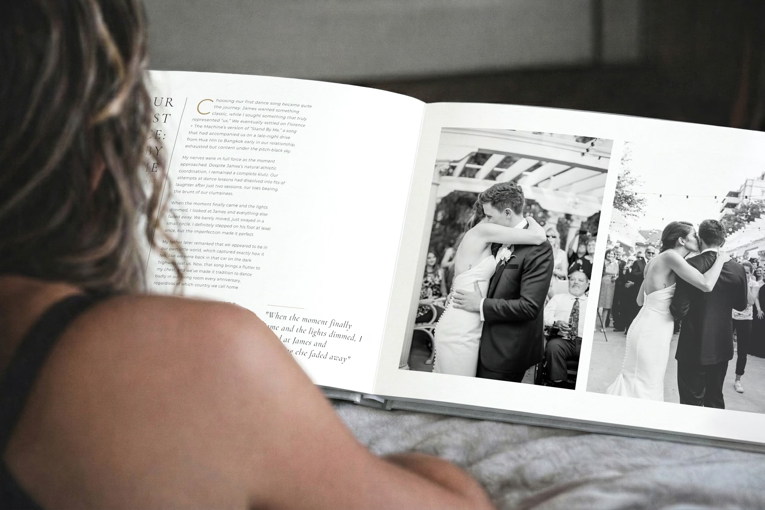Woman reading a Love Retold book